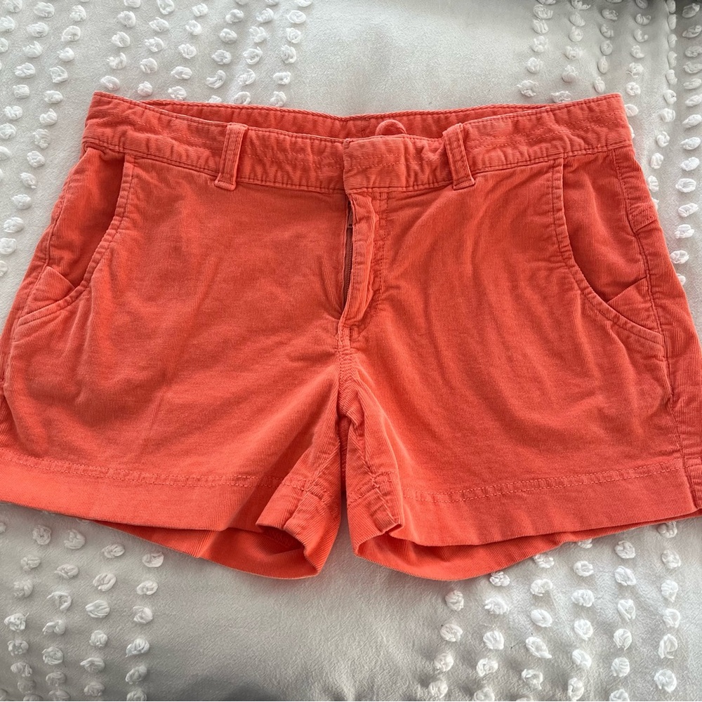 Athleta Corduroy Shorts Women’s Light Coral Drawstring Beach Size 6